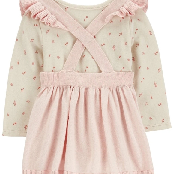 Carter's Soft Cream Newborn Bodysuit Dress - Picture 3 of 8